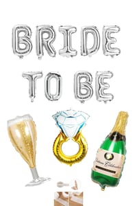 Gümüş Bride To Be Bekarlığa Veda Partisi 4 Lü Folyo Balon Set