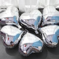 Gümüş Kalp Folyo Balon 18 inç - 45 Cm