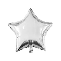 Gümüş Konsept 1 Yaş Doğum Günü Kutlama Seti Beyaz Gümüş Konfetili Balon Rakam Yıldız Folyo ve Banner