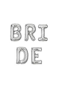 Gümüş Renkli Bride 36 cm Folyo Balon Seti