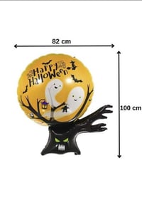 Halloween Ağacı Tasarımlı 82x100 Cm Folyo Balon Halloween Cadılar Bayramı Parti Malzemesi