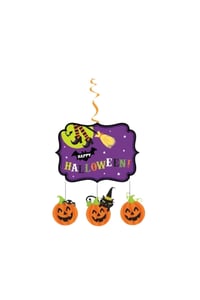 Halloween Balkabağı ve Cadı Figürlü Tavan Süsü Cadılar Bayramı Parti Dekoru