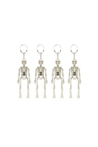 Halloween Cadılar Bayramı 4'lü İskelet Anahtarlık Seti – Hareketli İskelet Çanta ve Anahtar Süsü