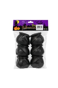 Halloween Cadılar Bayramı 6’lı Mini Kazan Dekor Seti – Siyah Cadı Kazanı Süsü