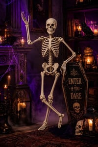 Halloween Cadılar Bayramı 60 Cm Asılabilir İskelet Dekor Süsü – Kuru Kafa Halloween Süsü