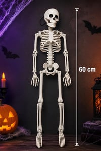 Halloween Cadılar Bayramı 60 Cm Asılabilir İskelet Dekor Süsü – Kuru Kafa Halloween Süsü