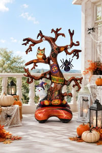 Halloween Cadılar Bayramı Ağaç Ayaklı Büyük Boy Folyo Balon 132x90x46 cm