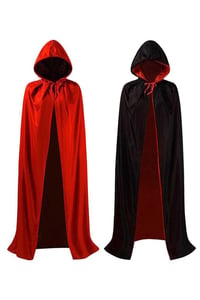 Halloween Cadılar Bayramı Çift Taraflı Kapşonlu Pelerin