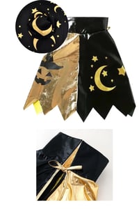 Halloween Cadılar Bayramı Çocuklar İçin Cadı Şapkası ve Pelerin Seti 
