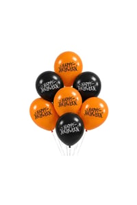 Halloween Cadılar Bayramı Happy Halloween Baskılı 10’lu Lateks Balon Seti – Siyah Turuncu Parti Balonu