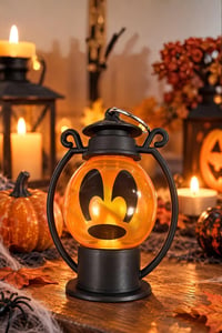 Halloween Cadılar Bayramı Hayalet Yüzlü Dekoratif Fener