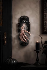 Halloween Cadılar Bayramı Işıklı Sesli Buharlı Hareketli İskelet El Kapı Süsü