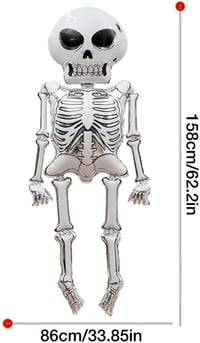 Halloween Cadılar Bayramı İskelet Büyük Boy Folyo Balon 158x86 cm
