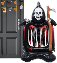 Halloween Cadılar Bayramı Kafatası Fotoğraf Çerçevesi Ayaklı Büyük Boy Folyo Balon 115X70 cm