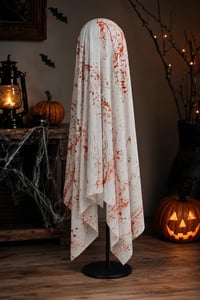 Halloween Cadılar Bayramı Kan Sıçraması Desenli Masa Örtüsü 120 x 200 cm
