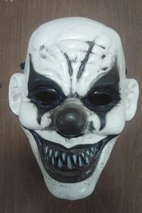 Halloween Cadılar Bayramı Siyah Gözlü Korkunç Palyaço Maske 