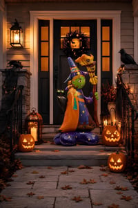 Halloween Cadılar Bayramı Süpürgeli Cadı Ayaklı Büyük Boy Folyo Balon 128x65x45