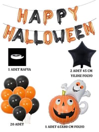 Halloween Cadılar Bayramı Temalı Balkabağı Parti Konsept Set 2 