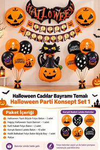 Halloween Cadılar Bayramı Temalı Halloween Parti Konsept Set 1 