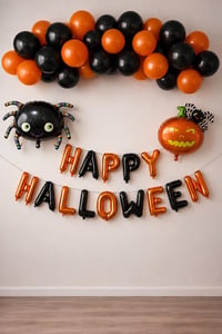 Halloween Cadılar Bayramı Temalı Örümcek Balkabağı Parti Konsept Set 3 