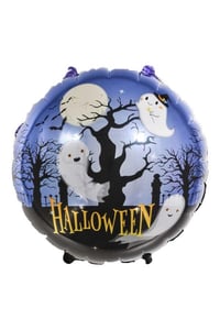 Halloween Hayalet Tasarımlı 45x45 Cm Folyo Balon Halloween Cadılar Bayramı Parti Malzemesi