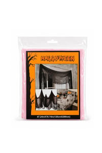 Halloween Pembe Tül Örtü 120 x 200 cm – Cadılar Bayramı Masa, Pencere ve Kostüm Dekoru