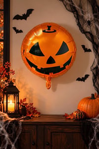 Halloween Tasarımlı 45x45 Cm Folyo Balon Halloween Cadılar Bayramı Parti Malzemesi