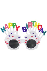 Happy Birthday Beyaz Parti Gözlüğü