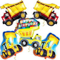 Happy Birthday Kamyon  Folyo Balon 80 cm İnşaat Temalı Parti Malzemesi