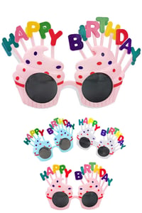 Happy Birthday Pembe Parti Gözlüğü
