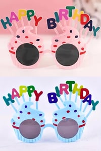 Happy Birthday Pembe Parti Gözlüğü