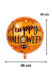 Happy Halloween Örümcek Tasarımlı 45x45 Cm Folyo Balon Halloween Cadılar Bayramı Parti Malzemesi