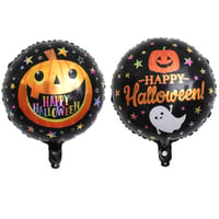 Happy Halloween Yıldızlı Tasarımlı 45x45 Cm Folyo Balon Halloween Cadılar Bayramı Parti Malzemesi