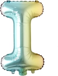 I Harf Gökkuşağı Folyo Balon16 İnç 36 cm