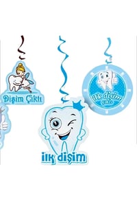 İlk Dişim Mavi 6'lı Tavan Süsü