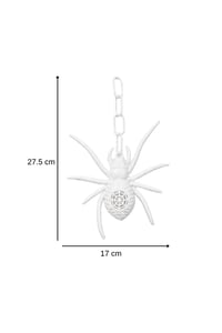 Işıklı Beyaz Örümcek Tavan Süsü – Halloween Cadılar Bayramı Parti Dekoru 27,5 x 17 cm