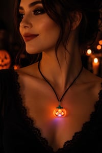 Işıklı Kabak Kolye Halloween Cadılar Bayramı Parti Malzemesi