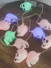 Işıklı Kurukafa 10'lu Rgb Led Işık Dizesi Halloween Cadılar Bayramı Parti Malzemesi