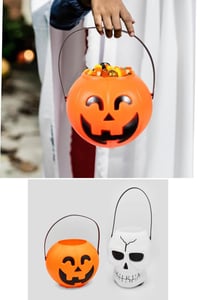 Işıklı Müzikli Balkabağı Şeker Kovası Halloween Cadılar Bayramı Parti Malzemesi