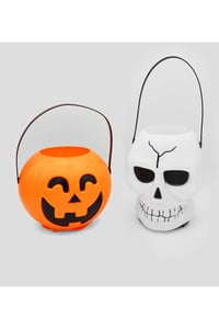 Işıklı Müzikli Kurukafa Şeker Kovası Halloween Cadılar Bayramı Parti Malzemesi