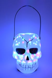 Işıklı Müzikli Kurukafa Şeker Kovası Halloween Cadılar Bayramı Parti Malzemesi
