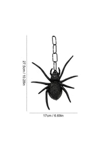 Işıklı Siyah Örümcek Dekoru Halloween Cadılar Bayramı Parti Malzemesi 27,5 x 17 cm