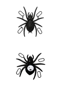 Işıklı Siyah Örümcek Dekoru Halloween Cadılar Bayramı Parti Malzemesi 27,5 x 17 cm
