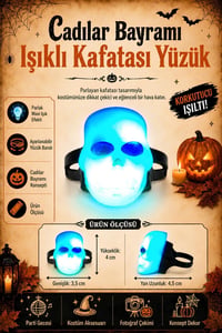 İskelet Yüzük Halloween Cadılar Bayramı Parti Malzemesi