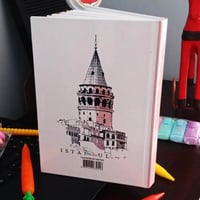 İstanbul Beyoğlu Taksim-Tünel Nostaljik Tramvay ve Galata Kulesi Tasarımlı Çizgisiz Modelist Defter