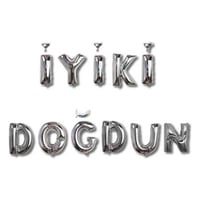 İyi Ki Doğdun 11 Parça Harf Gümüş Renk Folyo Balon Seti