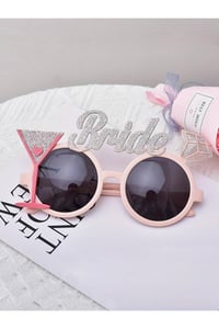 Kadeh Figürlü Parti Gözlüğü Bride To Be Yazılı Bekarlığa Veda Partisi Gözlük Pembe