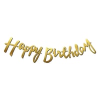 Kaligrafi Happy Birthday Gold Banner