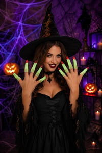 Karanlıkta Parlayan Cadı Parmakları 10’lu Set Halloween Cadılar Bayramı Parti Malzemesi