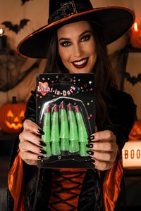 Karanlıkta Parlayan Cadı Parmakları 10’lu Set Halloween Cadılar Bayramı Parti Malzemesi